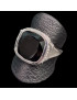Bague Onyx Noir Argent 925 Taille 64