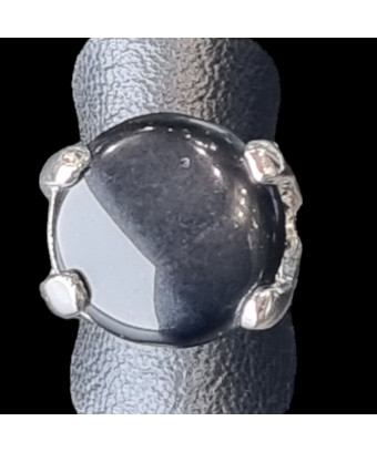 Bague Onyx Acier inox...