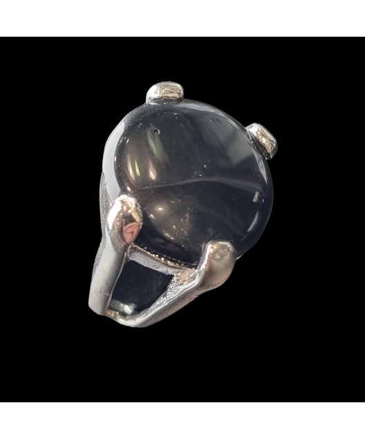 Bague Onyx Acier inox Taille 52