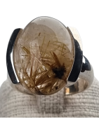 Bague Quartz rutile argent 925 Taille 53