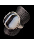 Bague Onyx noir & blanche Métal rhodié Taille 55