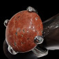 Bague Jaspe rouge Acier inox Taille 52