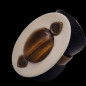 Bague Œil de tigre Bakélite Bronze Taille 59+