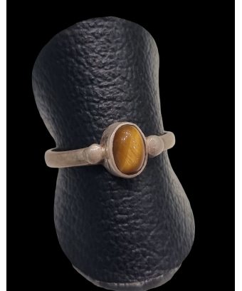 Bague Œil de tigre Argent 925 Taille 53