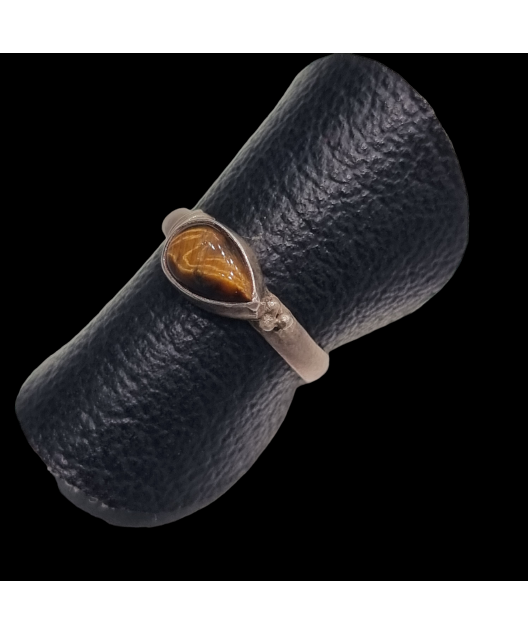 Bague Œil de tigre Argent 925 Taille 50