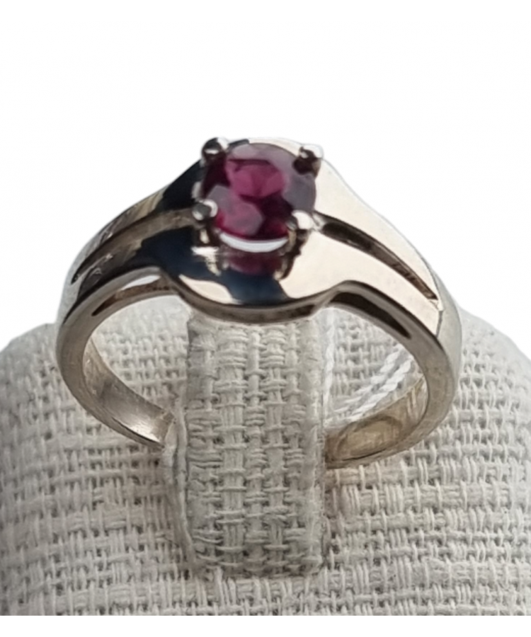 Bague Tourmaline rose argent 925 Taille 51