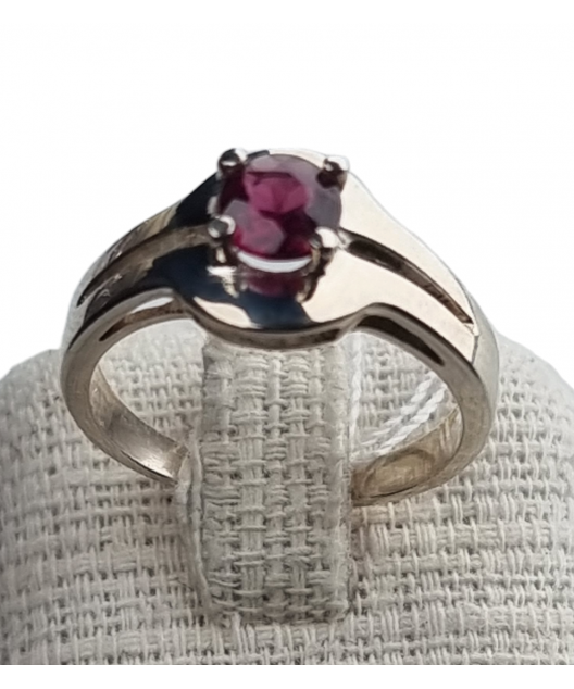 Bague Tourmaline rose argent 925 Taille 51