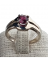 Bague Tourmaline rose argent 925 Taille 51