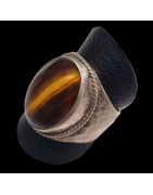 Bague Œil de tigre Argent 925 Taille 58
