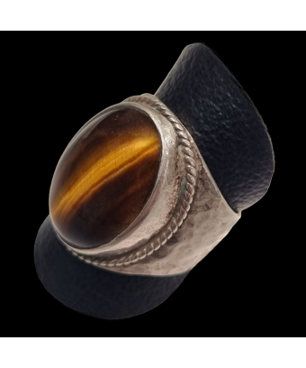 Bague Œil de tigre Argent 925 Taille 58