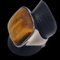 Bague Œil de tigre Métal rhodié Taille 56