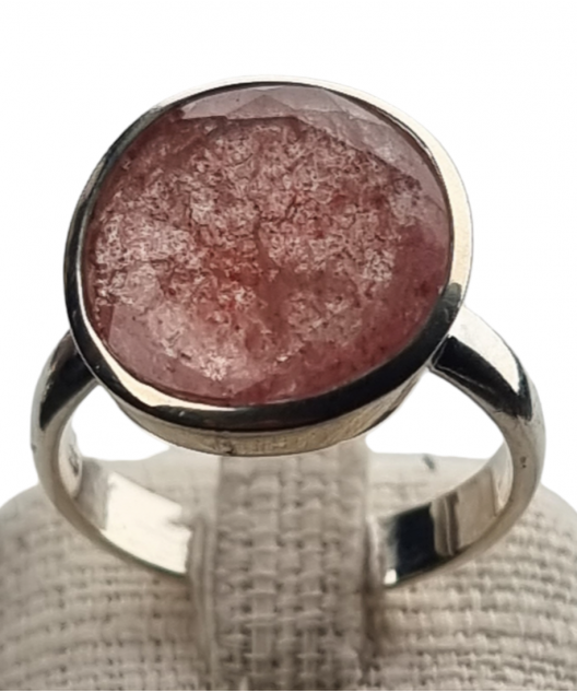 Bague Rubis rose argent 925 Taille 59