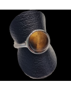 Bague Œil de tigre Métal rhodié Taille 60