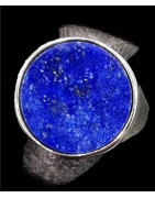 Bague Lapis-lazuli Acier inox Taille 55