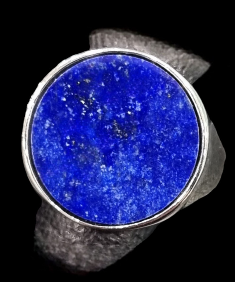 Bague Lapis-lazuli Acier inox Taille 55