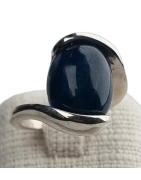 Bague Tourmaline Œil  de chat argent 925 Taille 52
