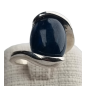 Bague Tourmaline Œil  de chat argent 925 Taille 52