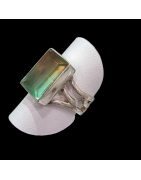 Bague Fluorite Rainbow Argent 925 Taille 61