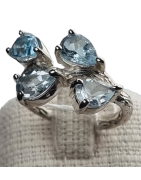 Bague Topaze bleue argent 925