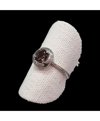 Bague Quartz fumé 925...