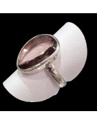 Bague Quartz fumé 925 Argent 925 Taille 60