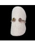 Bague Tourmaline verte et rose argent 925
