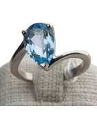Bague Topaze bleue argent 925