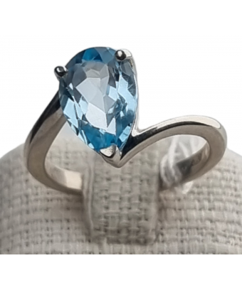 Bague Topaze bleue argent 925