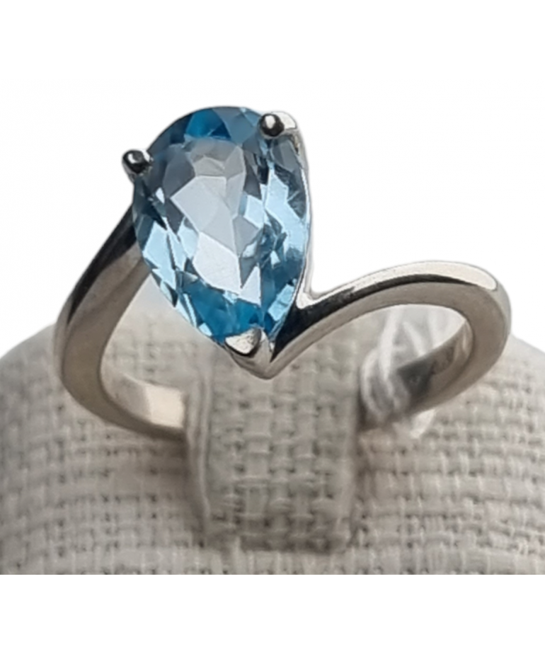 Bague Topaze bleue argent 925