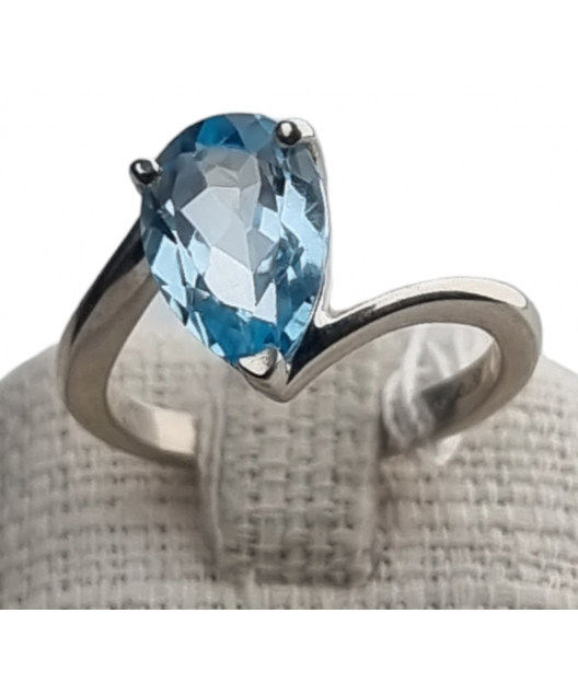 Bague Topaze bleue argent 925