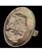 Bague Pyrite brute Argent 925 Taille 57+