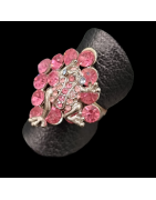 Bague Acier Zirconium grenouille Taille 54+