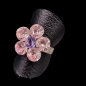 Bague Acier Zirconium Fleur Taille 55+