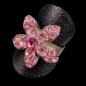 Bague Acier Zirconium Fleur Taille 62+