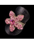 Bague Acier Zirconium Fleur Taille 62+