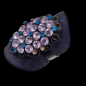 Bague Acier Zirconium Fleur Taille 54+