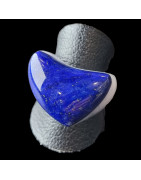 Bague Pierre Lapis-lazuli & Calcédoine Taille 57