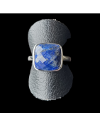 Bague Lapis-lazuli Acier inox