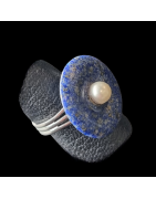 Bague Lapis-lazuli Acier inox Taille 60
