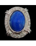 Bague Lapis-lazuli & Zirconium Argent 925 Taille 49+