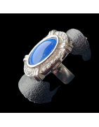 Bague Lapis-lazuli & Zirconium Argent 925 Taille 49+