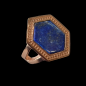 Bague Lapis-lazuli plaqué or Taille 57