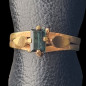 Bague tourmaline verte plaqué or Taille 56