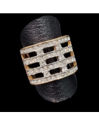 Bague Zirconium Bronze plaqué or Taille 54