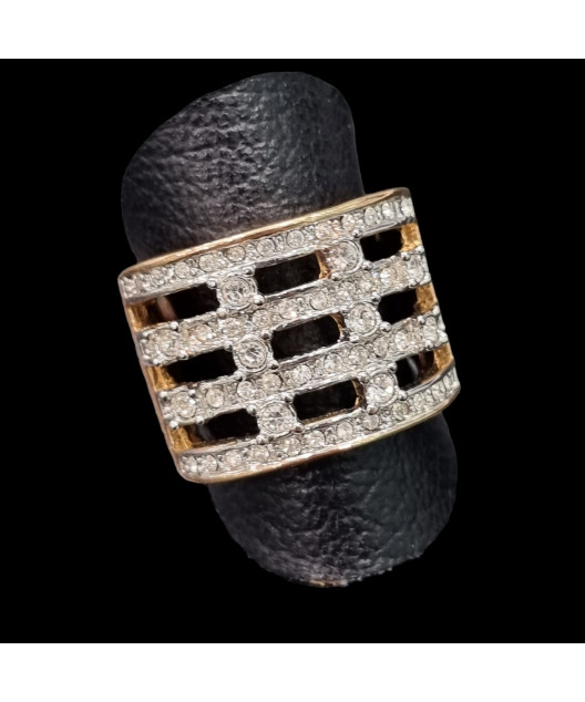Bague Zirconium Bronze plaqué or Taille 54