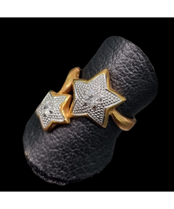 Bague Swarovski Etoiles Bronze plaqué or Taille 58
