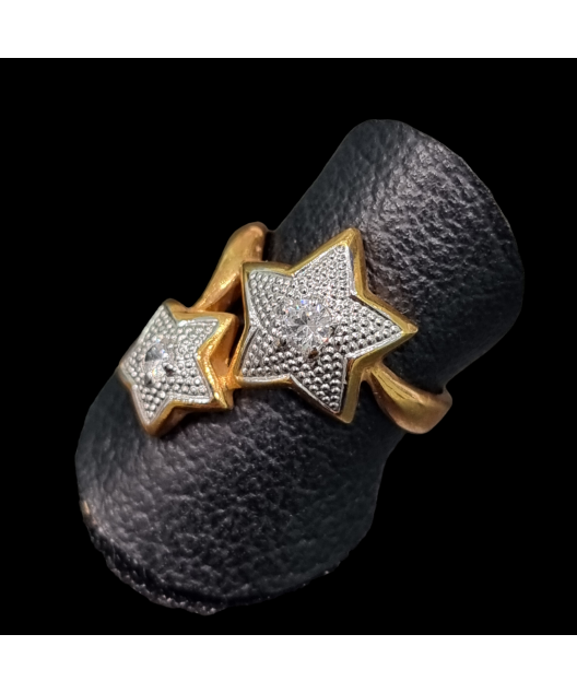 Bague Swarovski Etoiles Bronze plaqué or Taille 58