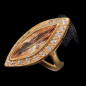 Bague Zirconium Bronze plaqué or Taille 55
