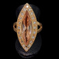 Bague Zirconium Bronze plaqué or Taille 55