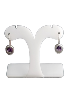 Boucles Améthyste sertie Argent 925